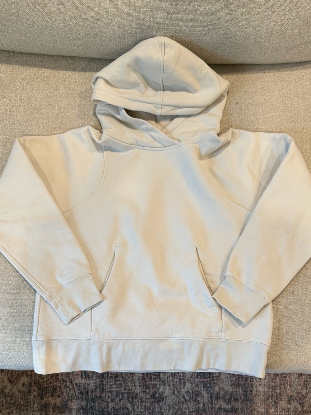 Lululemon White Oversized Hoodie | Cozy Pullover Sweatshirt